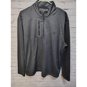 Callaway Golf 1/4 Zip Pullover Mens XL Gray Long Sleeve Sweatshirt Casual